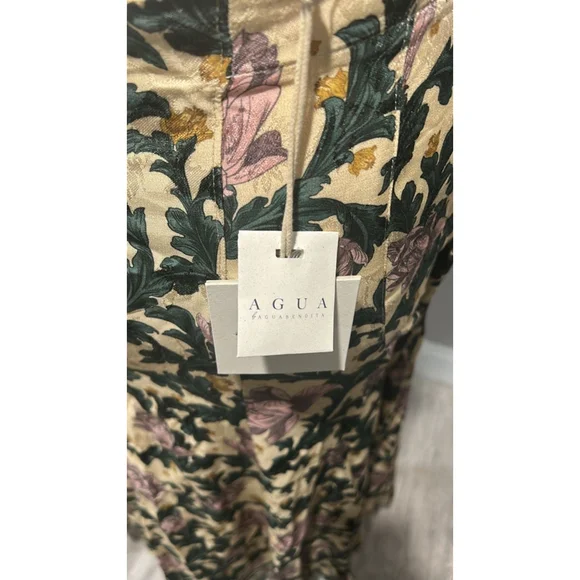 Agua by Agua Bendita Gaita Floral print Ecovero Blend Wide Leg Pants Size M